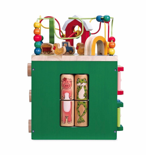 Wooden activity cube 5 - wooden,