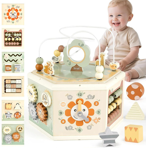 Wooden activity cube in - cube,