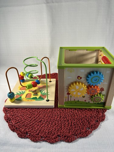 Wooden activity cube - activity, 5-in-1