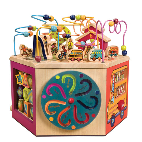 Toys wooden activity cube - b.,