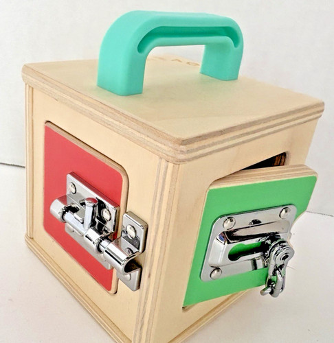 Lovevery wooden activity cube - wooden,