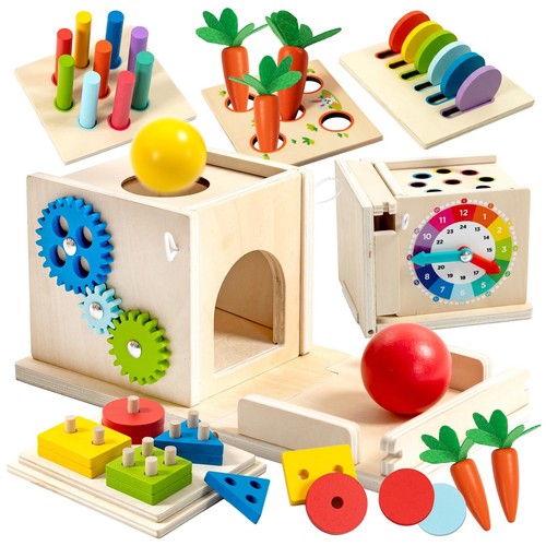 Wooden activity cube - activity,