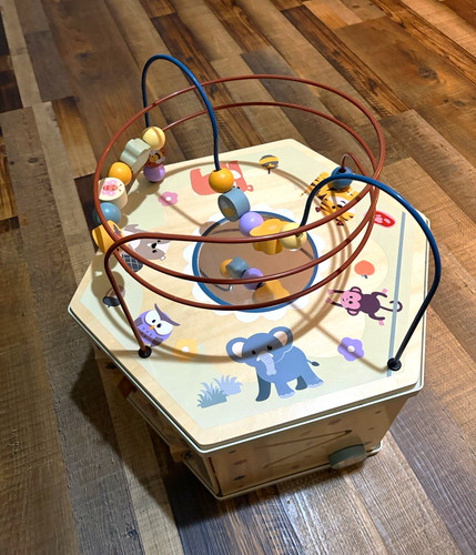 Wooden jungle activity cube - activity,