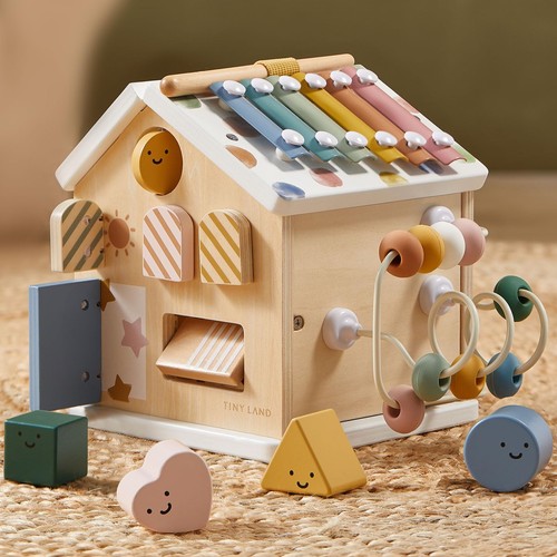 Wooden activity cube - 9-in-1,
