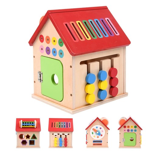 Wooden activity cube - 9-in-1,