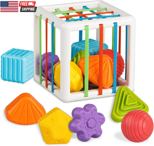Montessori sensory cube toy - sensory,