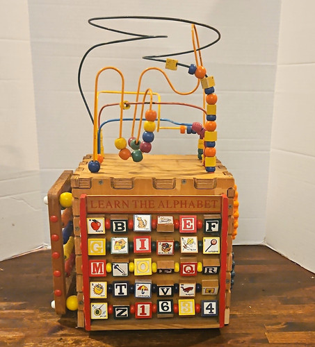 Anatex wooden activity - wooden, cube