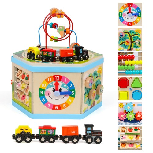 Wooden activity cube 1 - activity,